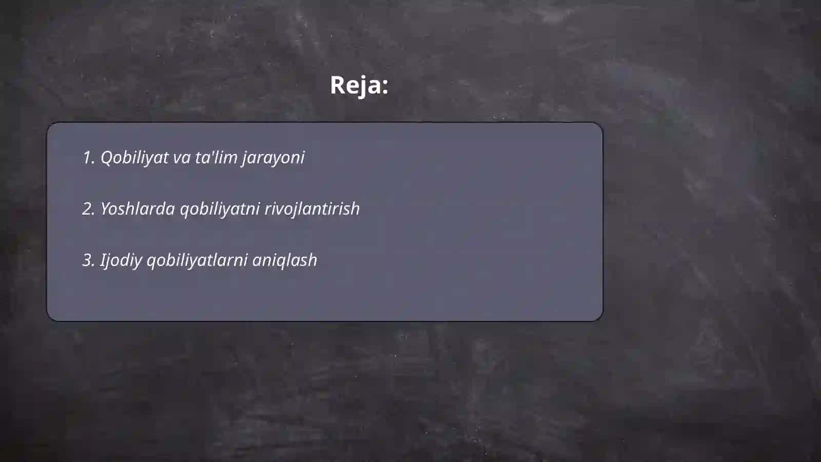 Qobiliyat va ta'lim jarayoni 2