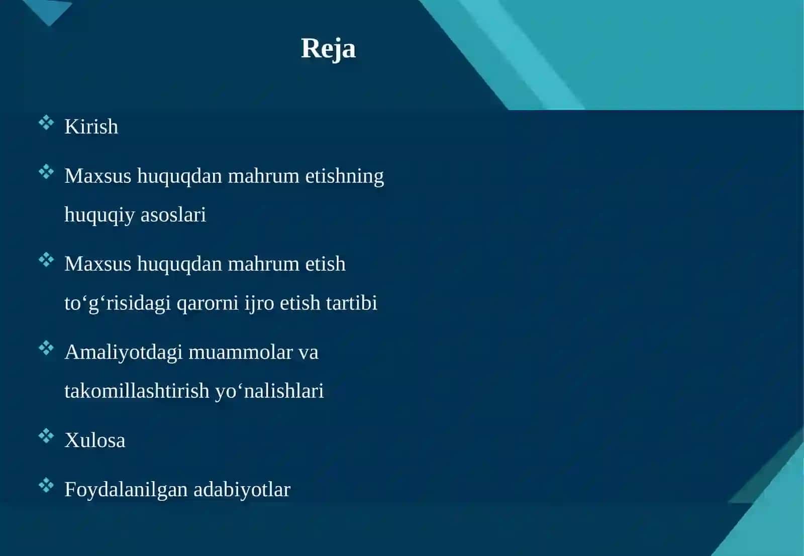 Maxsus huquqdan mahrum etish to‘g‘risidagi qarorni ijro etish bo‘yicha ish yuritish. 2