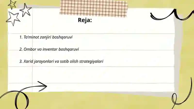 Logistik zanjirlar va operatsiyalar 2