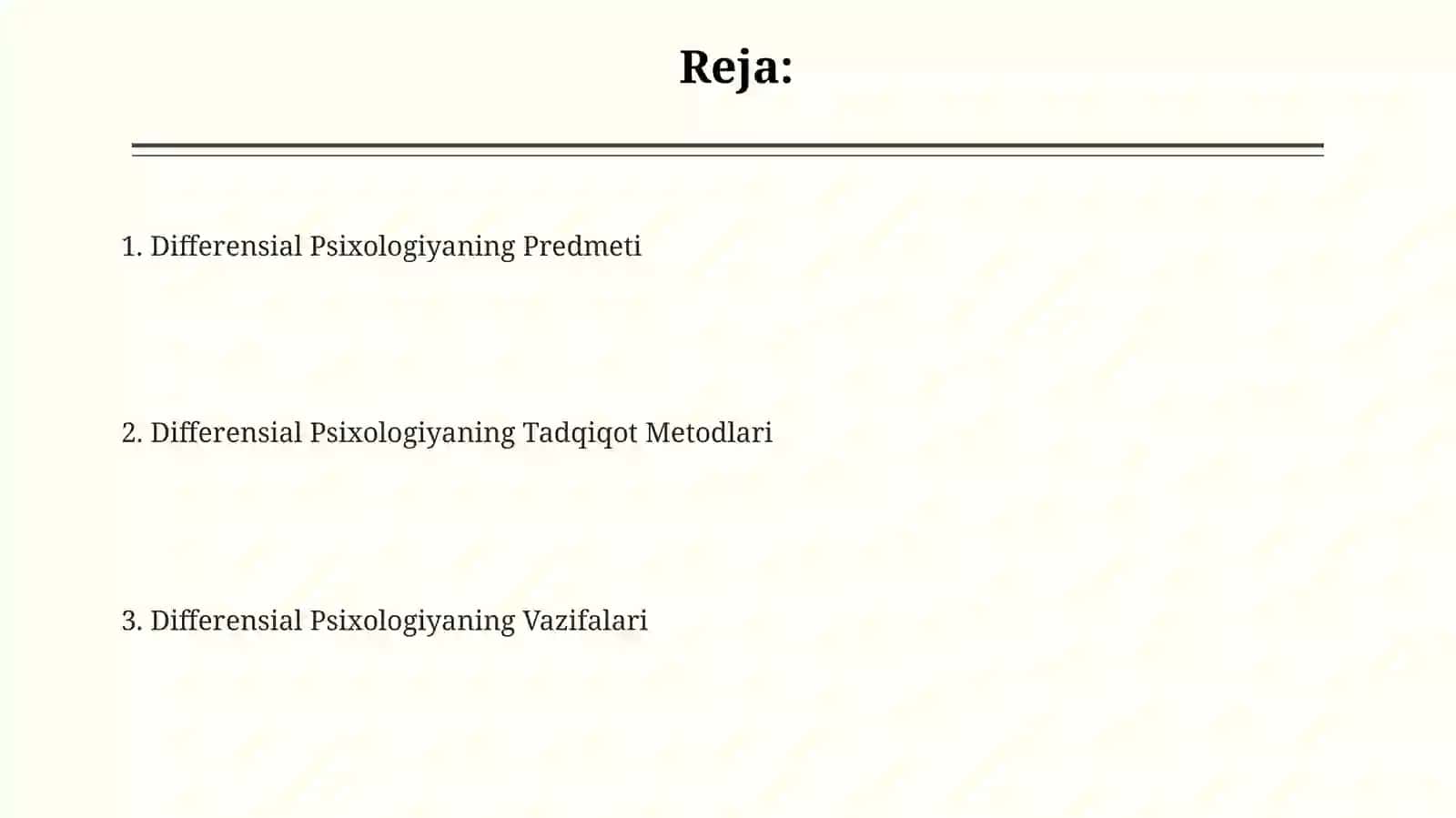 differensial psixologiyaning predmeti vzzifalari va tadqiqot metodlari 2