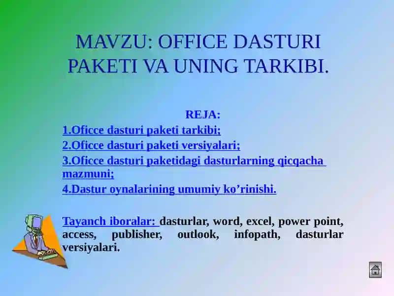 OFFICE DASTURI PAKETI VA UNING TARKIBI 2