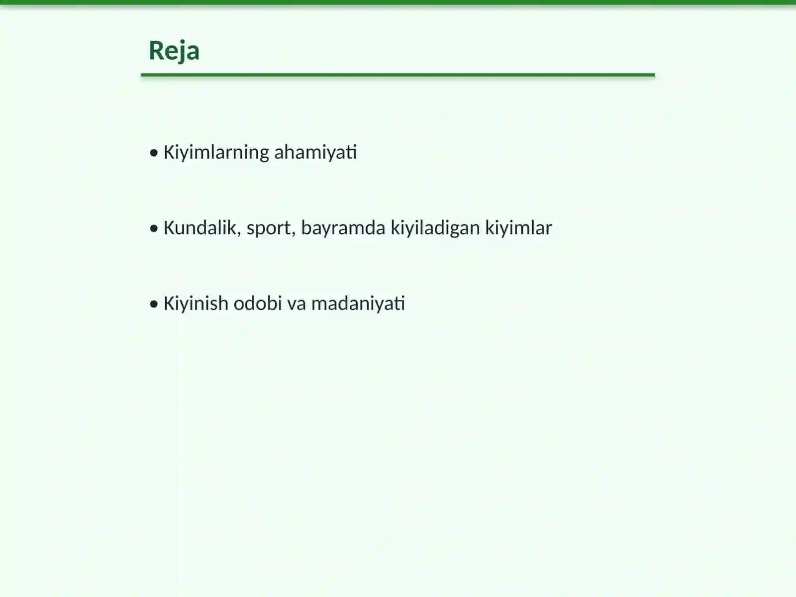 Kiyim-kechaklar 2