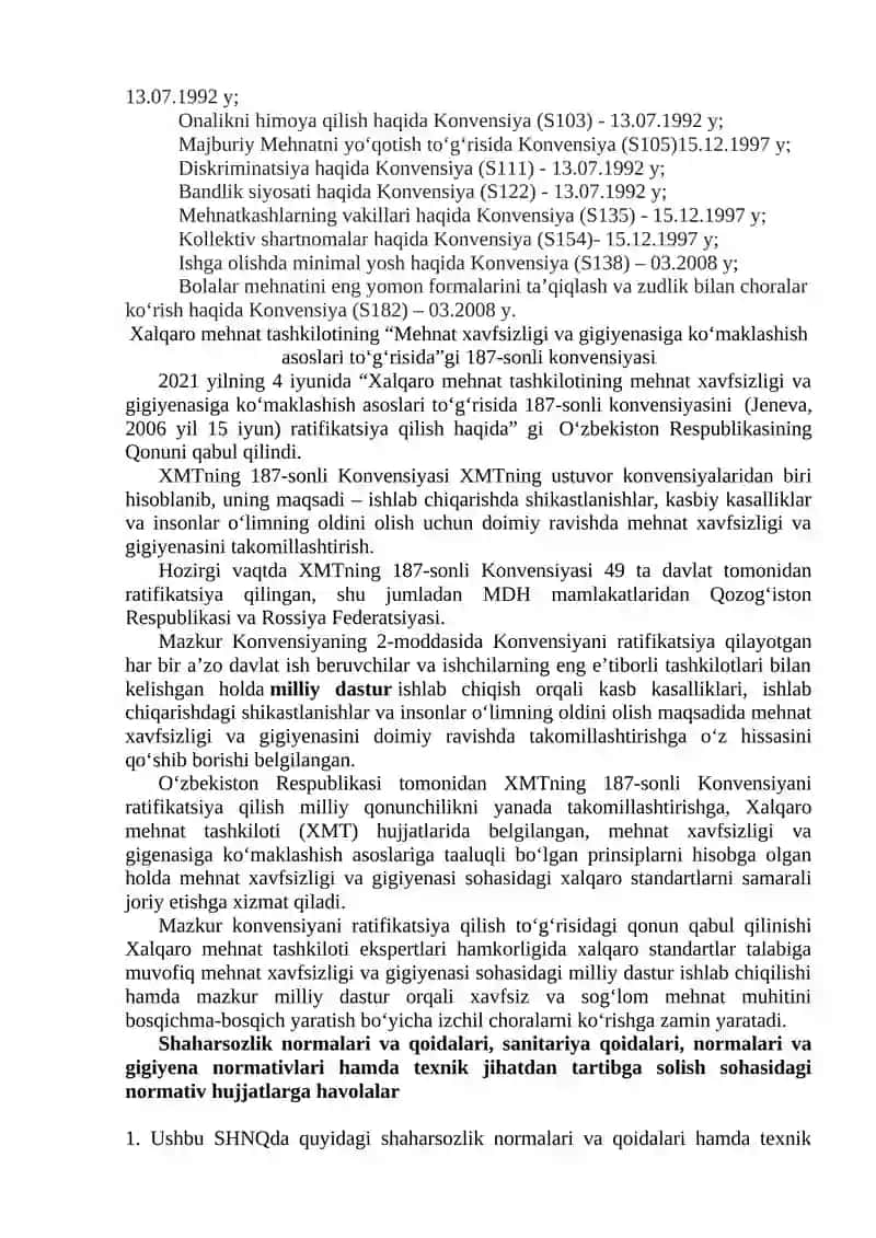 Mehnatni muhofaza qilish va xavfsizlikning huquqiy meyoriy asoslari 2