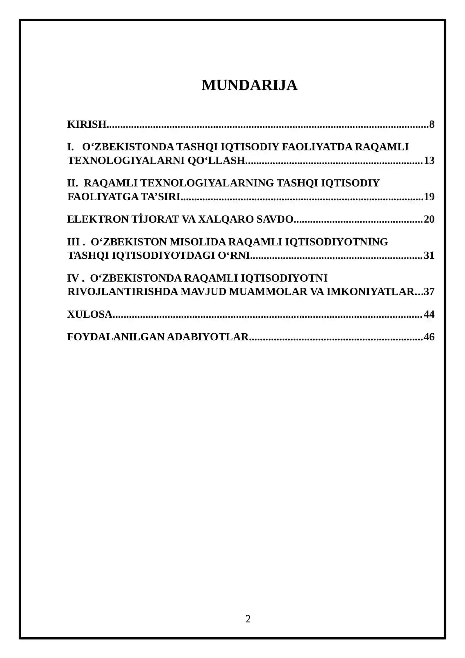 Raqamli iqtisodiyotning globallashuv jarayonlariga ta’ siri. 2