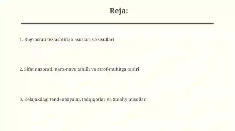 Betonlarni normal otmosfera ostida bugʻ yordamida qotishini tezlashtirish 2