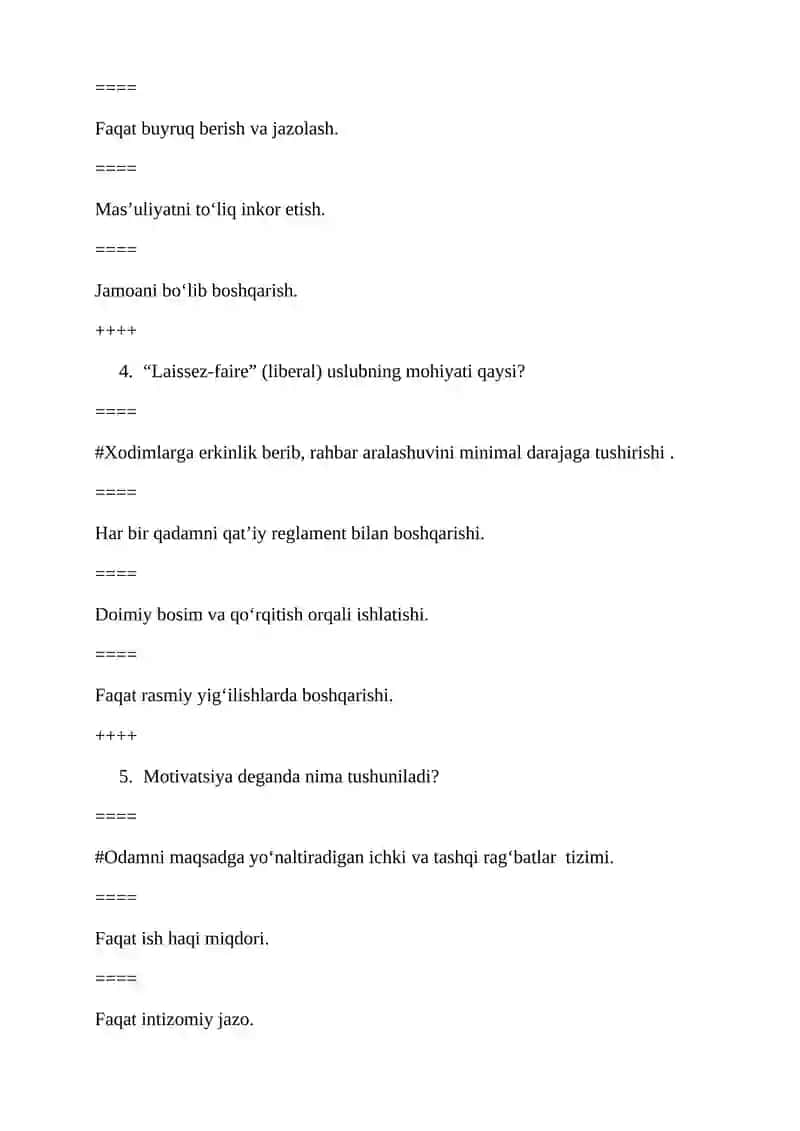 Menejment psixologiyasi fanining asosiy predmeti 2