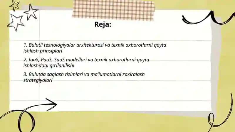 Bulutli texnologiyalar va texnik axborotlar 2