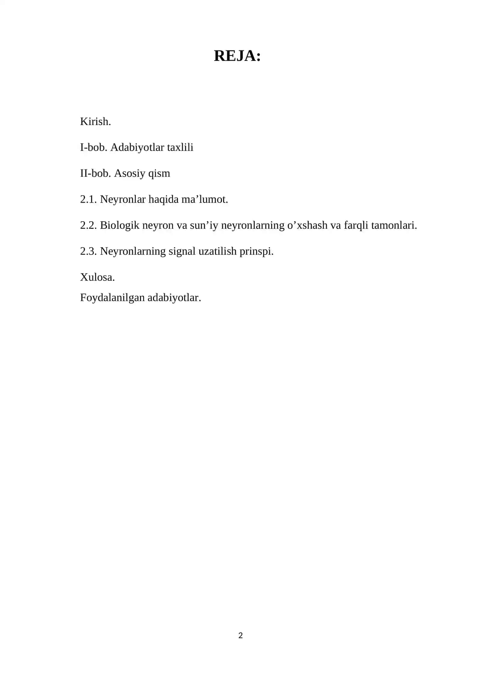 BIOINFORMATIKA KURS ISHI 2
