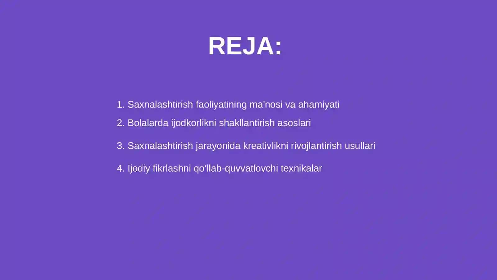 Saxnalashtirish faoliyati jarayonida bolalarda ijodkorlikni rivojlantirish metodlari 2