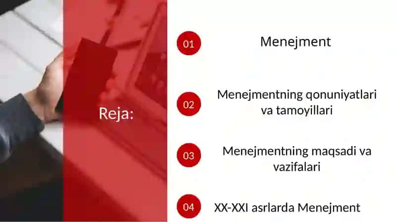 Menejmentning qonuniyatlari va tamoyillari 2