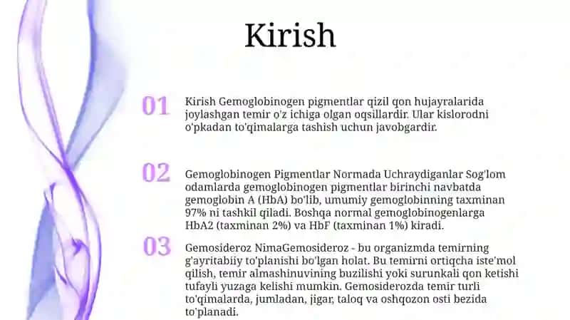 Gemoglobinogen Pigmentlar Normada Uchraydiganlari Gemosideroz Nima 2