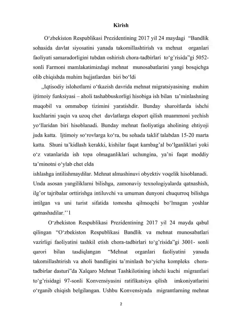 Migratsiya jarayonlari va hududiy iqtisodiy o‘zgarishlar 2