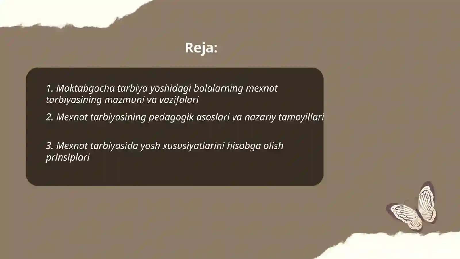 Maktabgacha tarbiya yoshidagi bolalarning mexnat tarbiyasi 2