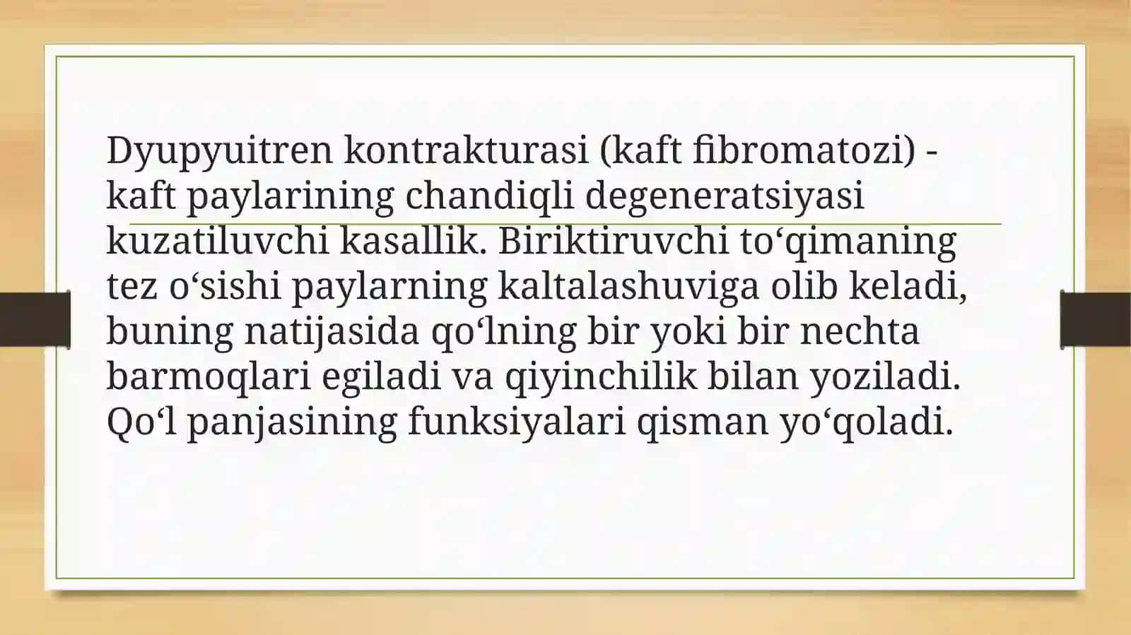 Dyupyuitren kontrakturasi 2