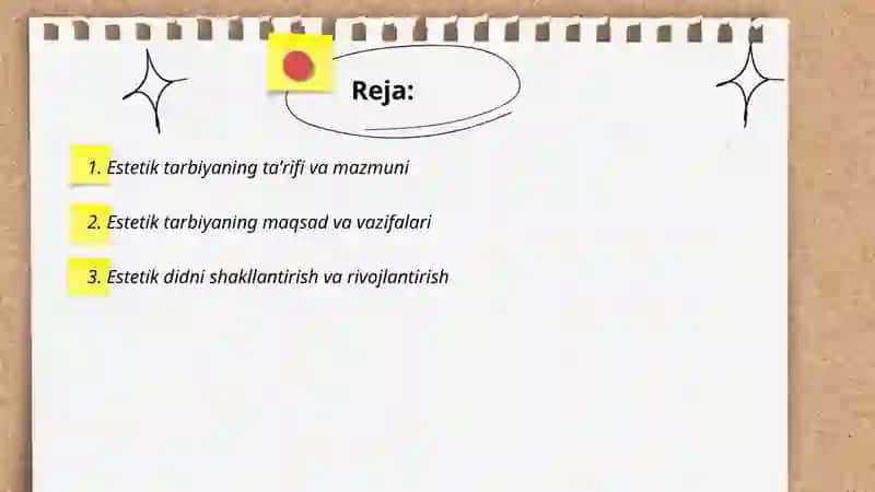 Estetik tarbiyaning ahamiyati 2