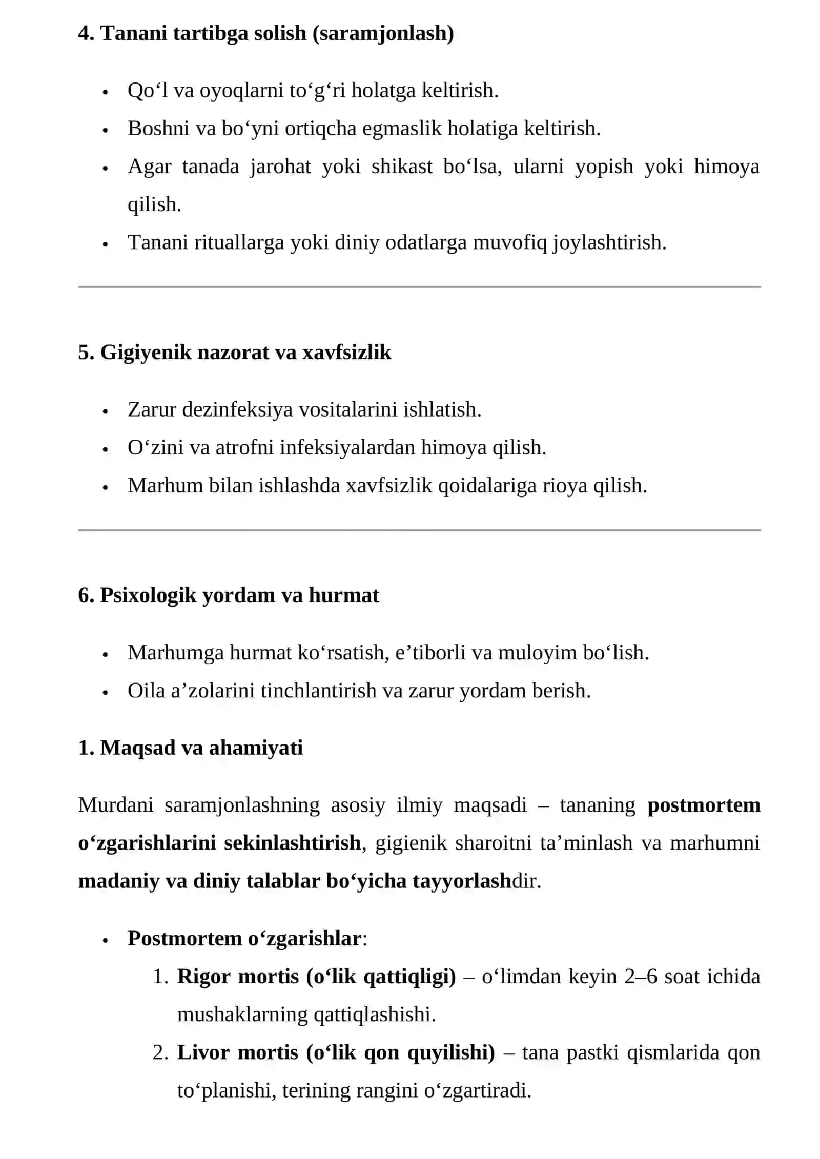 Murdani saramjonlashga hamshiraning vazifalari 2