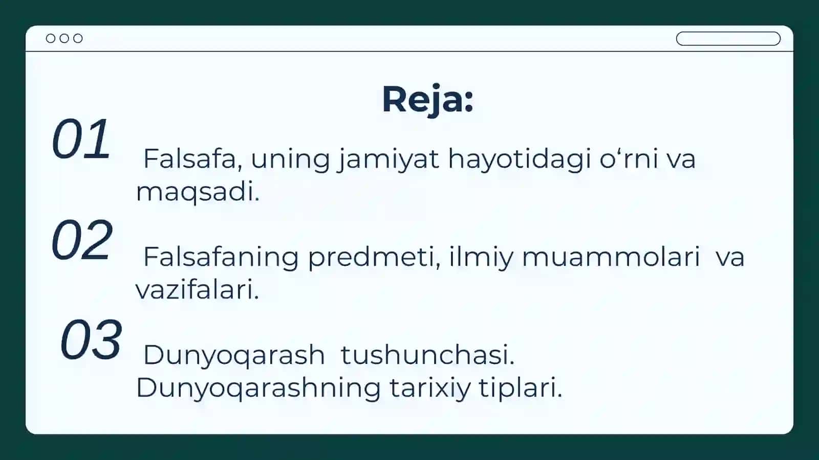 Falsafa faninining mohiyati va jamiyat taraqqiyotidagi roli 2