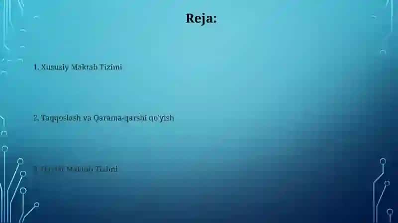 Xususiy Maktab Tizimi 2