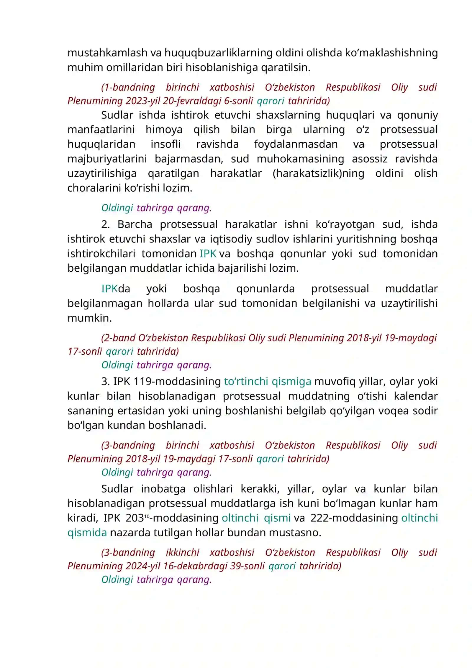 Oʻzbekiston Respublikasi Oliy xoʻjalik sudi Plenumining Qarori 2