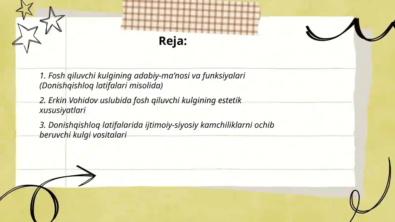 Fosh qiluvchi kulgining adabiy-maʼnosi va funksiyalari (Donishqishloq latifalari misolida) 2