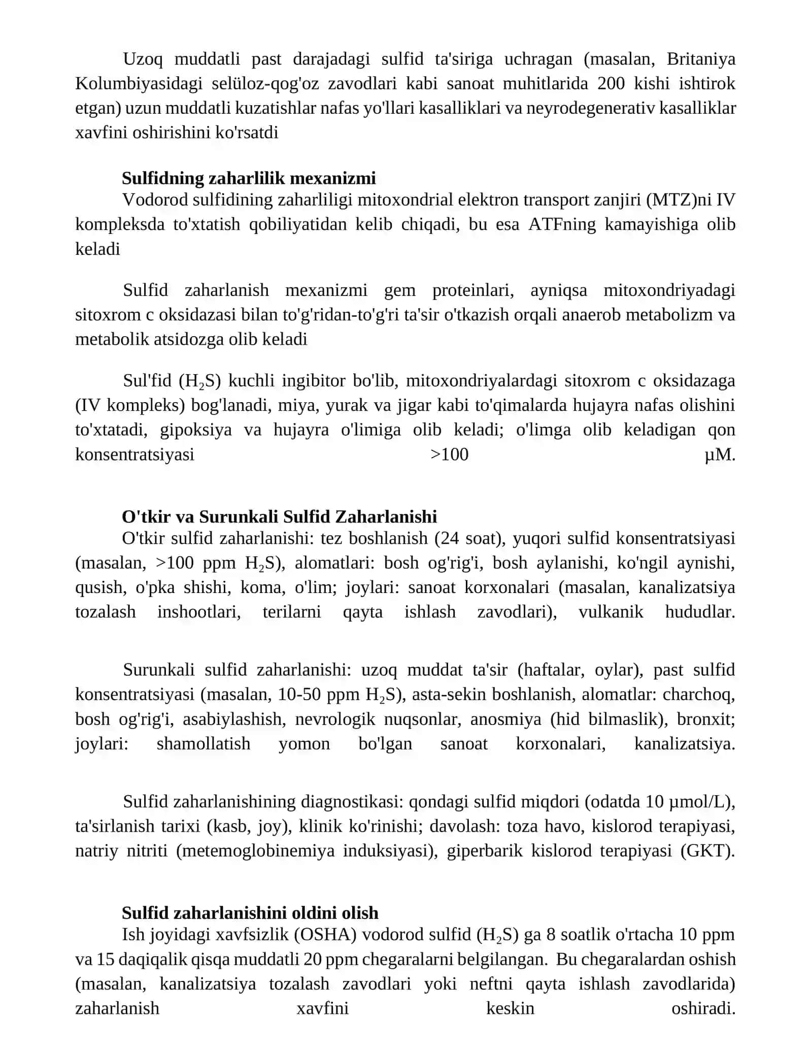 Vodorat sulfadan zaharlanish 2