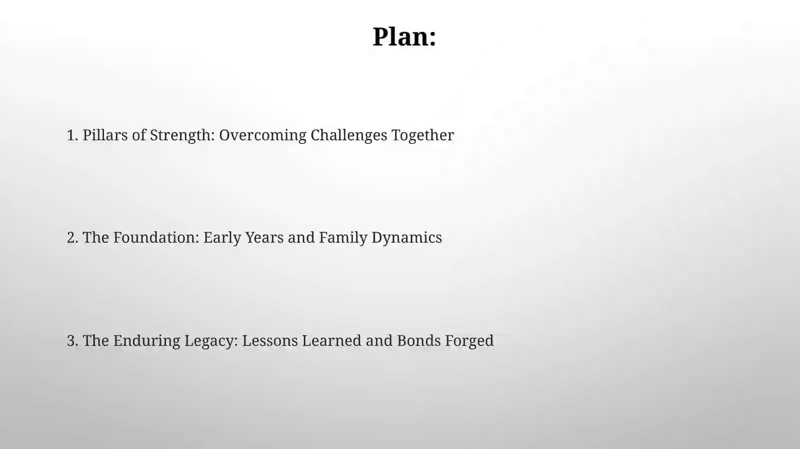 Introduction Writing an autobiography Talking about family 2