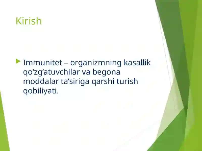 Immunitet va uning turlari 2
