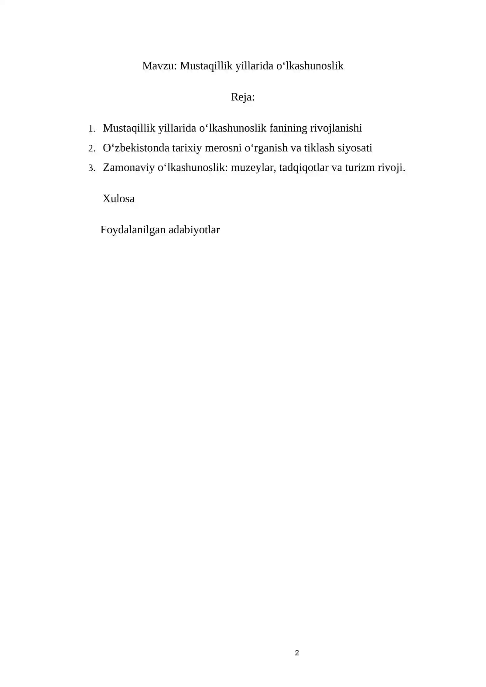 Mustaqillik yillarida o‘lkashunoslik 2