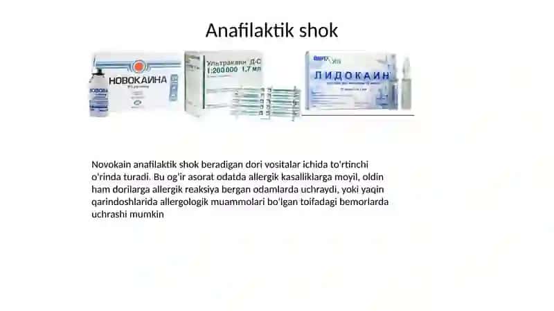 Bemorda anafilaktik shok belgilari. O’pka yurak reanimatsiyasi 2