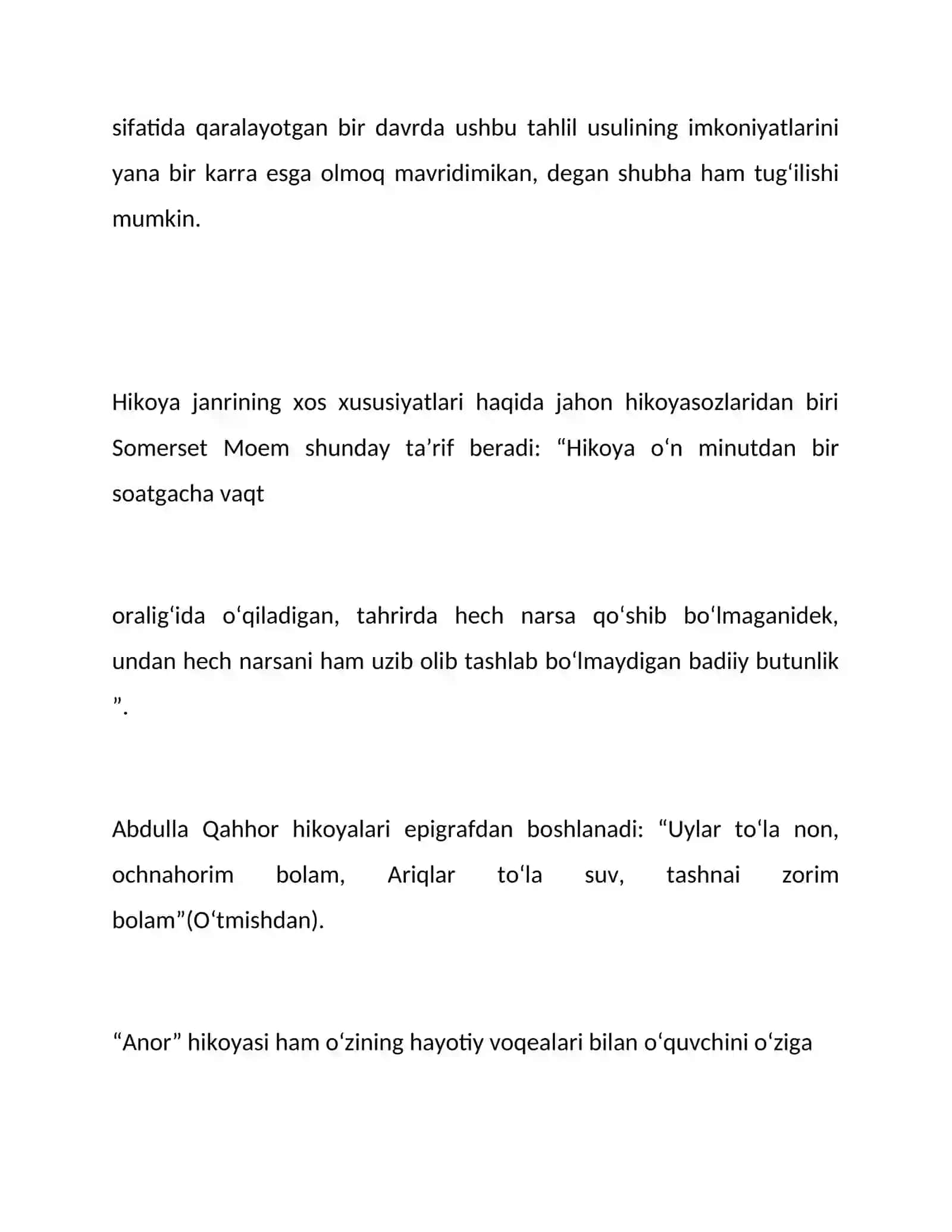 "Anor" hikoyasini struktural metod asaosida tahlil qilish 2