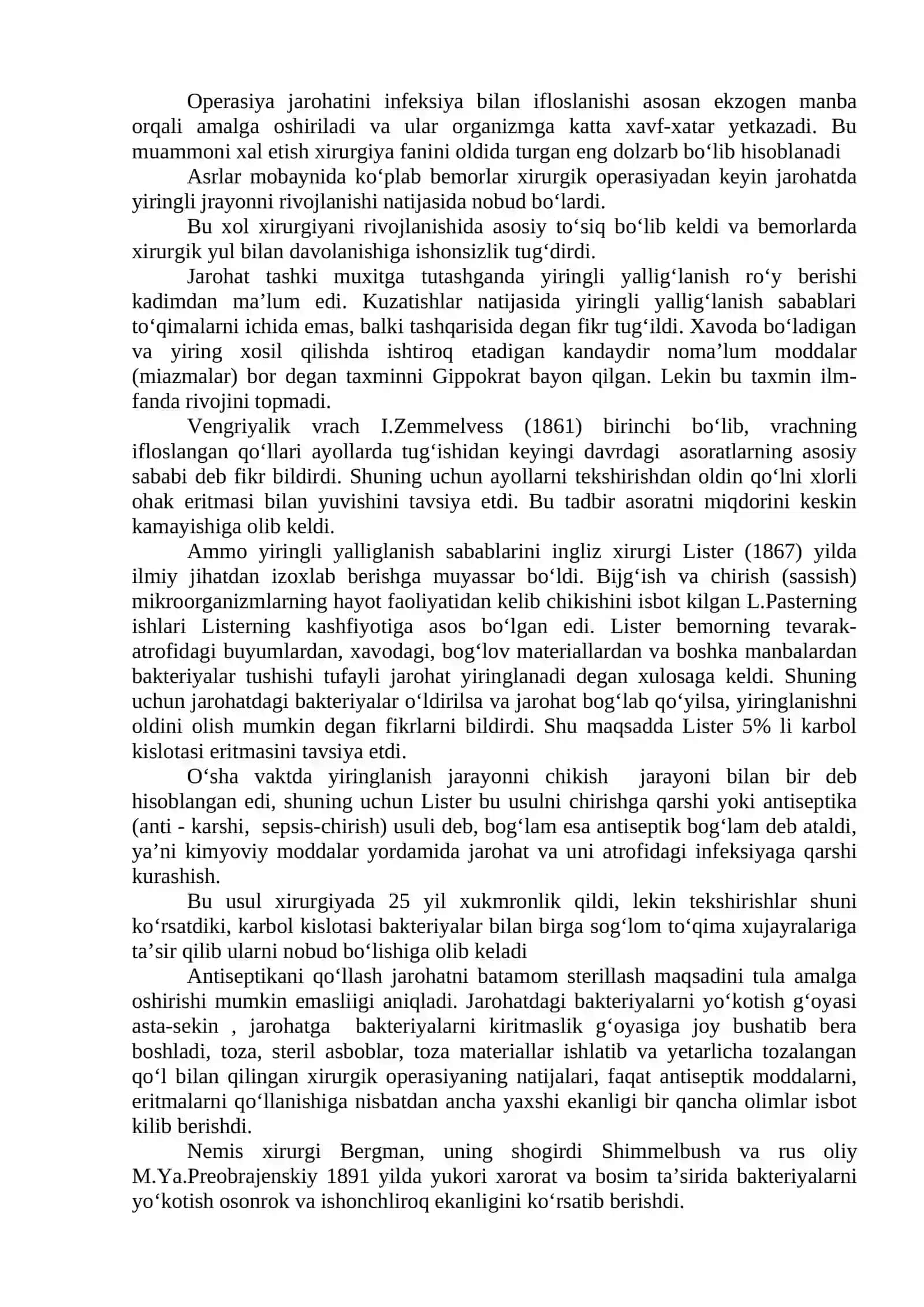 XIRURGIK INFEKSIYA TO‘G‘RISIDA TA’LIMOT 2
