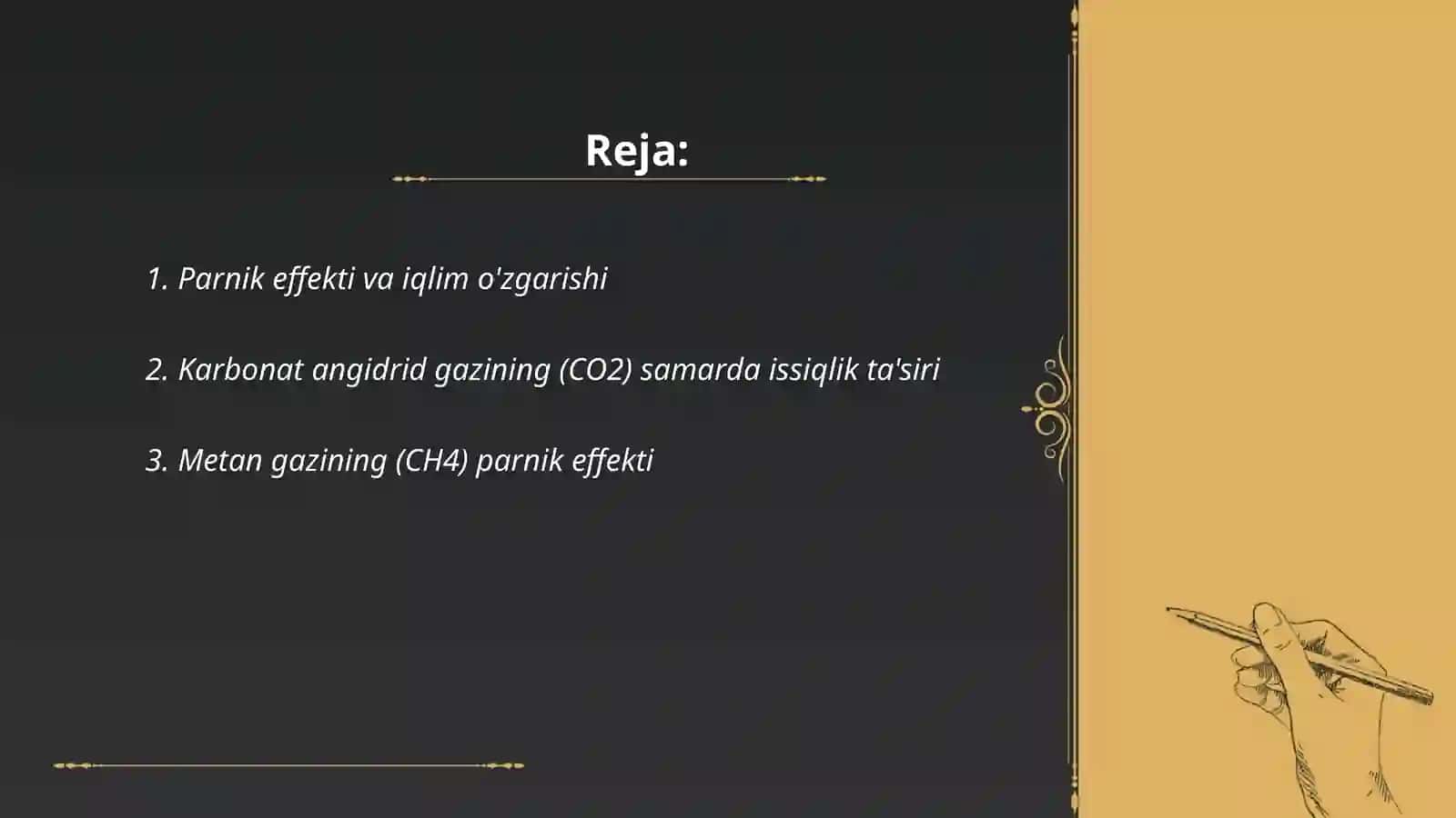 Parnik effekti va iqlim o'zgarishi 2