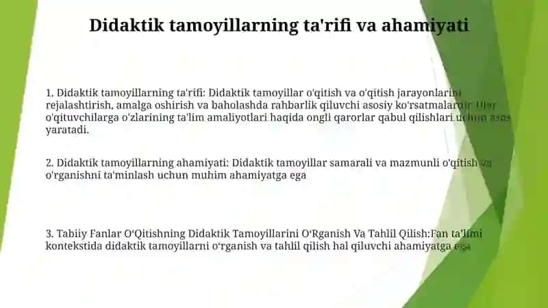 Tabiiy Fanlar OʻQitishning Didaktik Tamoyillarini OʻRganish Va Tahlil Qilish 2