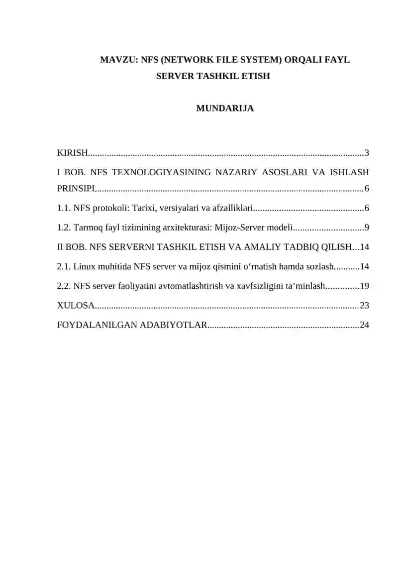 NFS (Network File System) orqali fayl server tashkil etish 2
