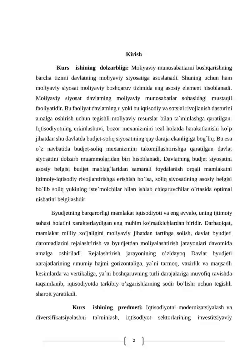 Iqtisodiyotni modernizatsiyalash sharoitida yer qa’ridan foydalanganlik uchun soliqning obyekti 2