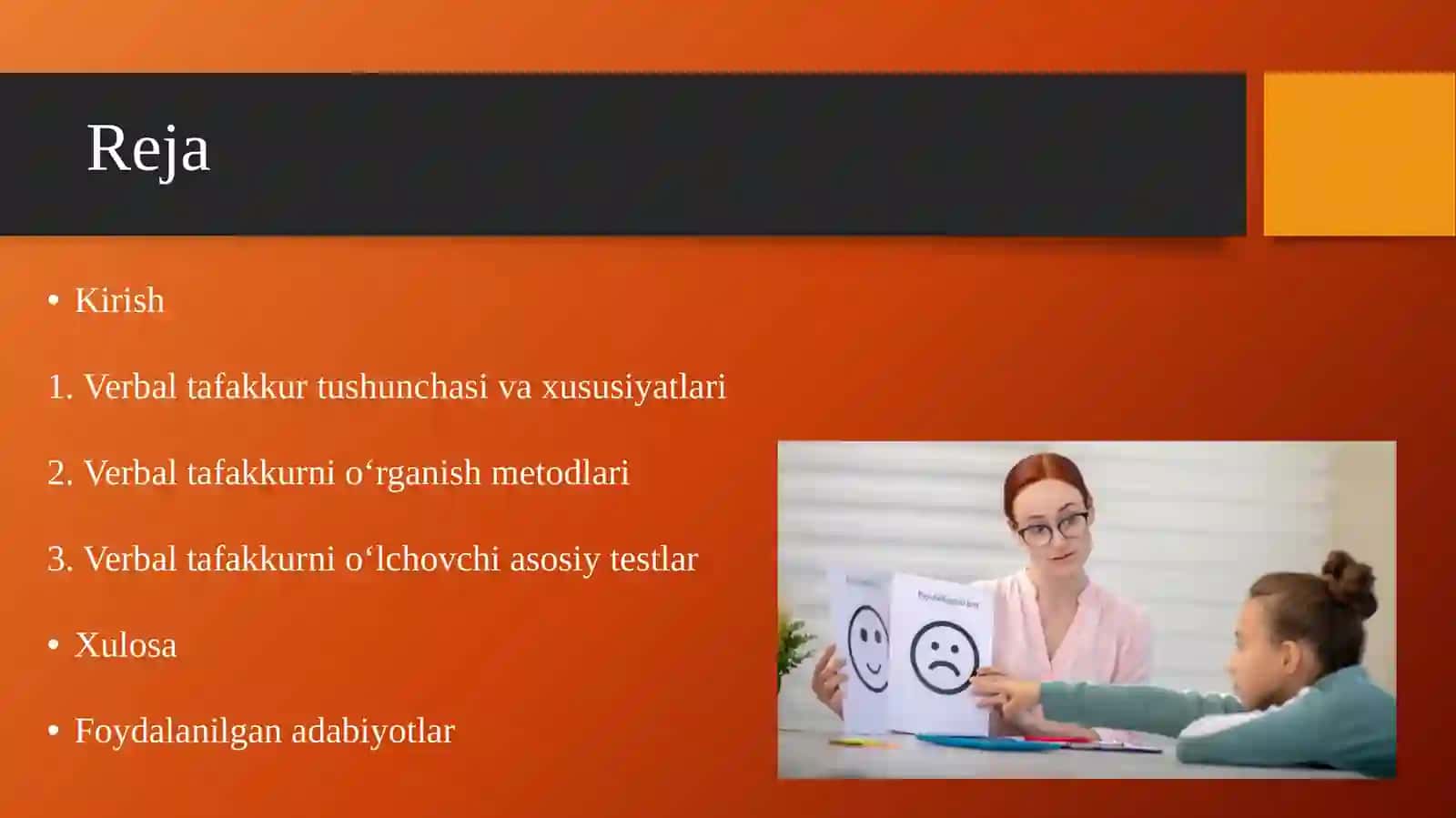 VERBAL TAFAKKURNI O‘RGANUVCHI TESTLAR 2