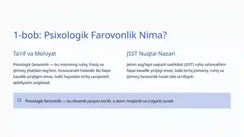 Psixologik Farovonlik: Hayotdagi Ruhiy Barqarorlik Sirlarini O'rganish 2