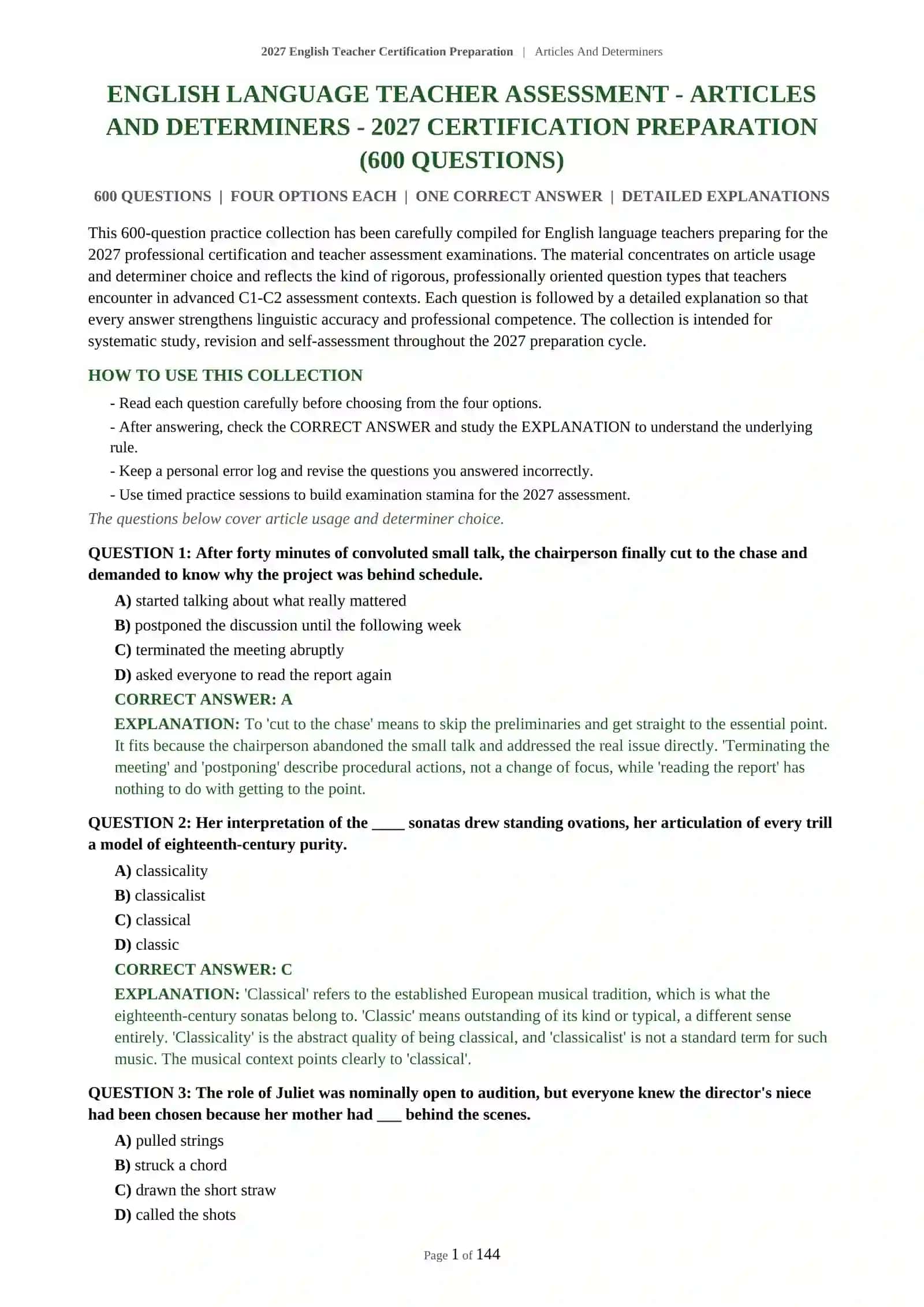 Articles And Determiners 2