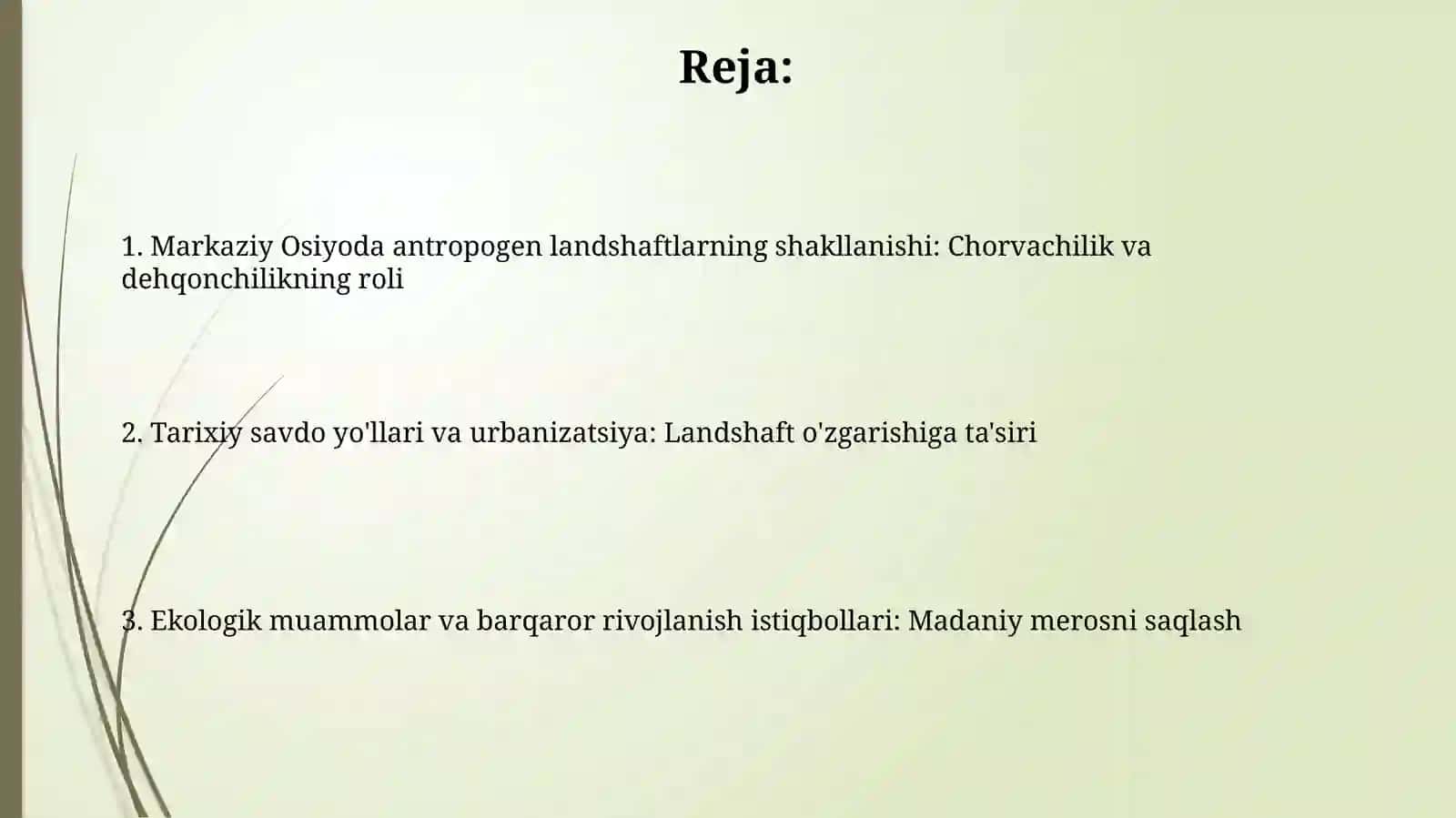 Antropogen landshaftlarning Markaziy Osiyodagi o'rni 2