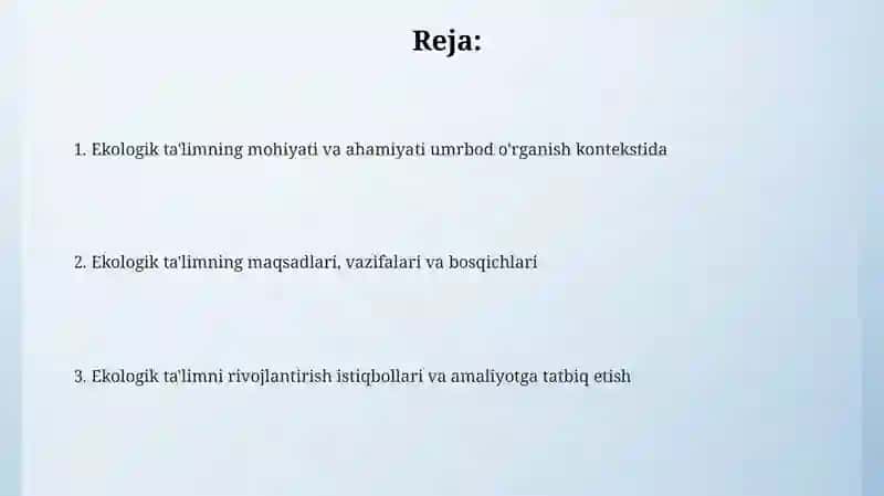 Ekologik ta'lim 2