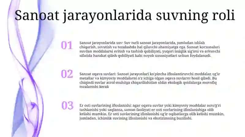 Sanoat Korxonalarida Suvdan Foydalanish, Oqava Suvlarining Hosil Bolishi Ularning Tasniflari 2