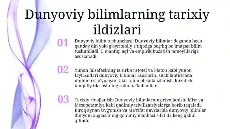 Dunyoviy Bilimlar Rivoji Va Falsafiy Tafakkur 2