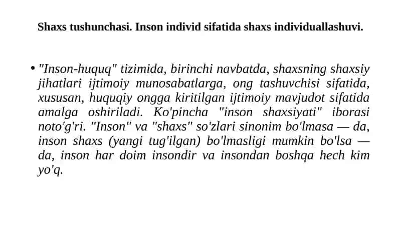 Huquqni muhafaza qilish faoliyati darsiga shaxs psixologiyasi 2