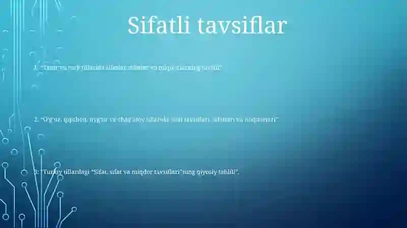 O'Lchanadigan Kattalikning Sifat Va Miqdori Tafsivlari 2