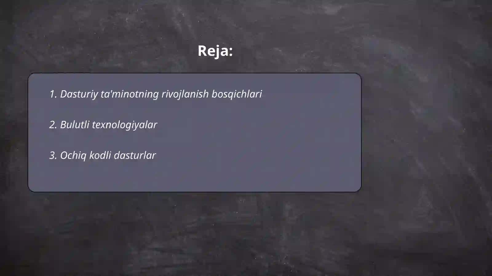 Dasturiy ta'minot va uning rivojlanishi tendensiyalari 2