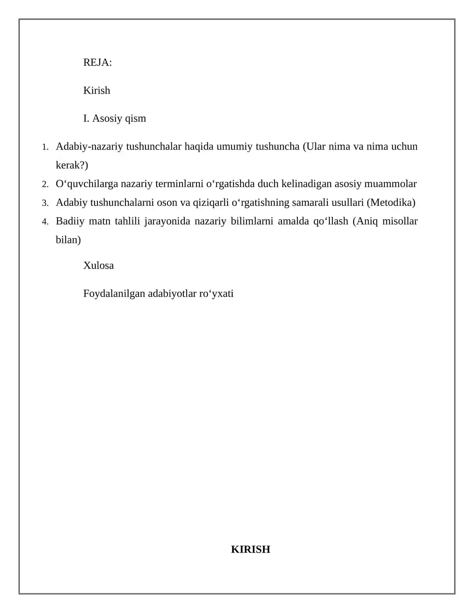 Adabiy-nazariy tushunchalar yuzasidan maqola tayyorlash 2