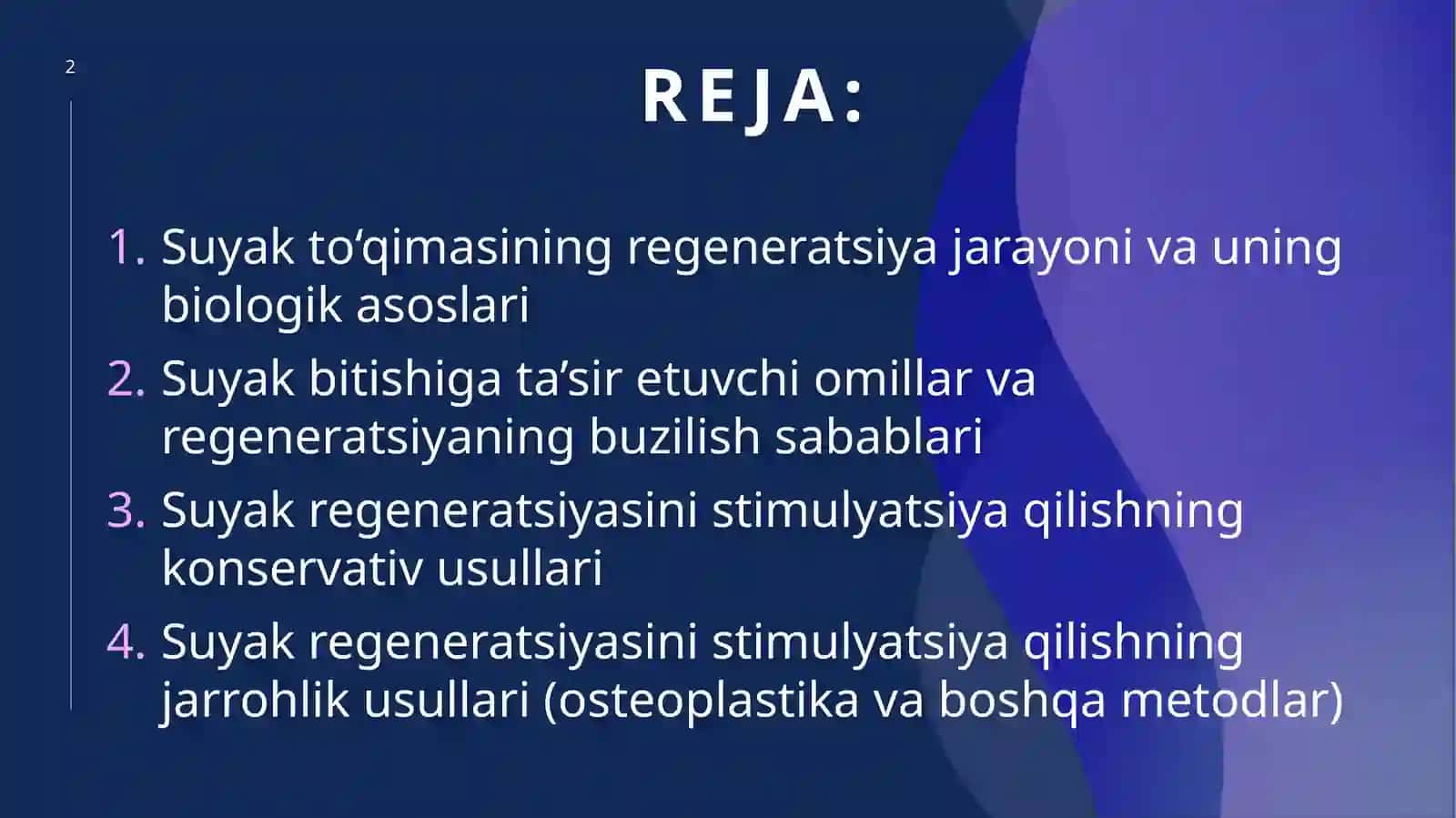 Suyakto‘qimasining regeneratsiyasinistimulyatsiya qilish 2