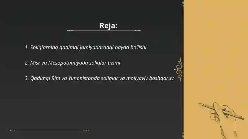 Soliqlarning paydo bo’lish tarixi va ularning iqtisodiy mohiyati 2