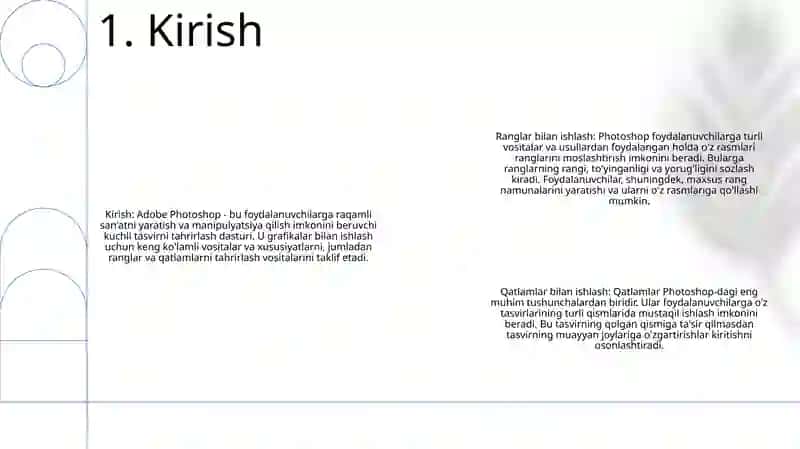 Adobe Photoshop Dasturning Grafik Ob’Ektlarda Ranglar Va Qatlamlar Bilan Ishlash 2