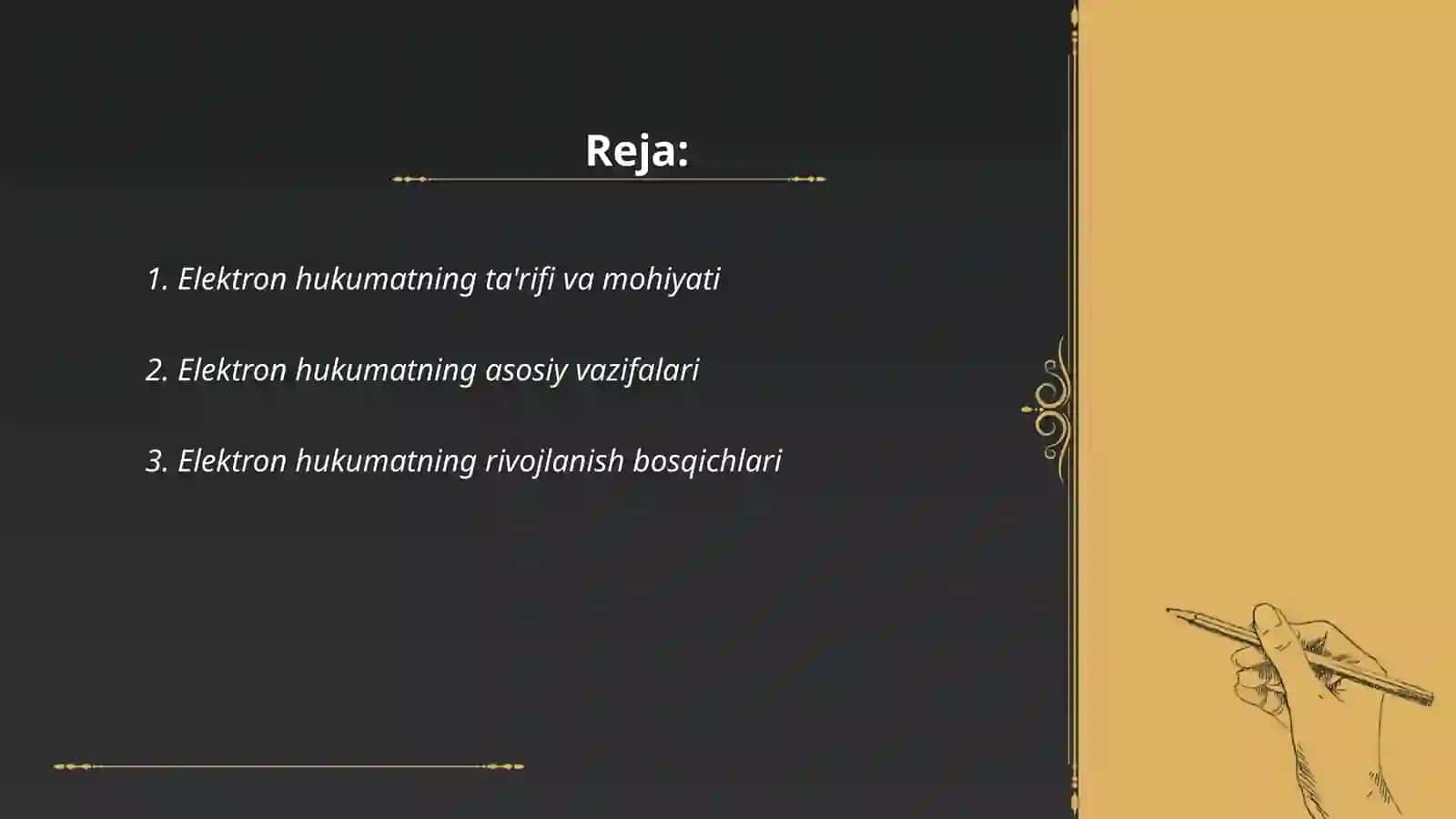 Elektron hukumat modellarining o’ziga xos xususiyatlari 2